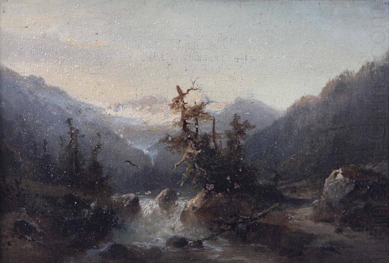 Johann Hermann Carmiencke A mountain stream china oil painting image